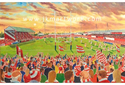 Hilton Park Stadium Fine Art Print - Leigh Leopards Rugby League